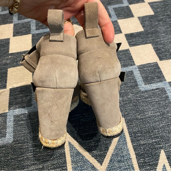 Balenciaga Grey Suede Espadrille Wedge Sandals 8 - Picture 2 of 9